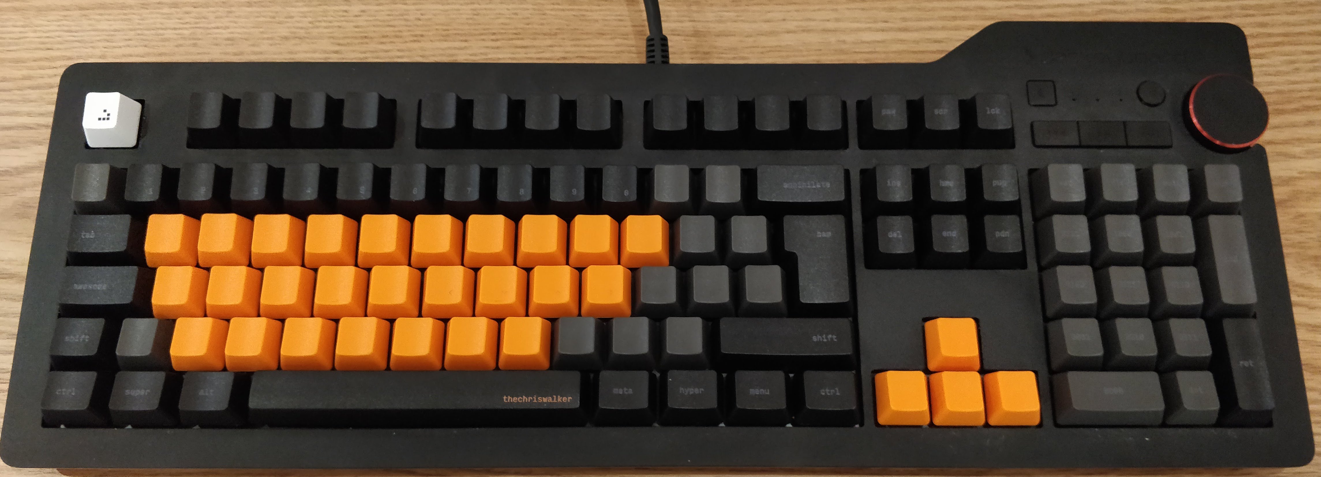 Keycaps in place